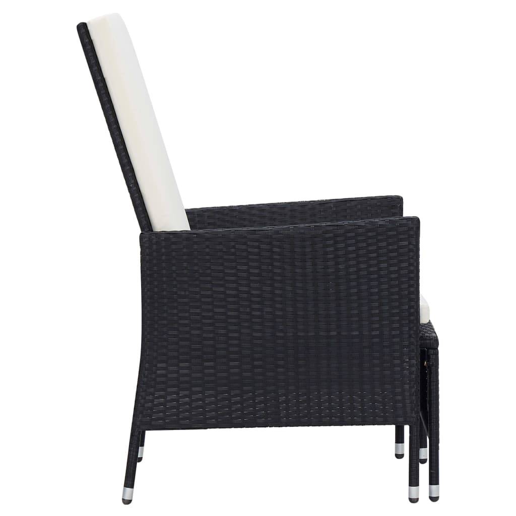 Vidaxl - Salon de jardin 2 pcs avec coussins Résine tressée Noir vidaXL 310231 - Imagen 6
