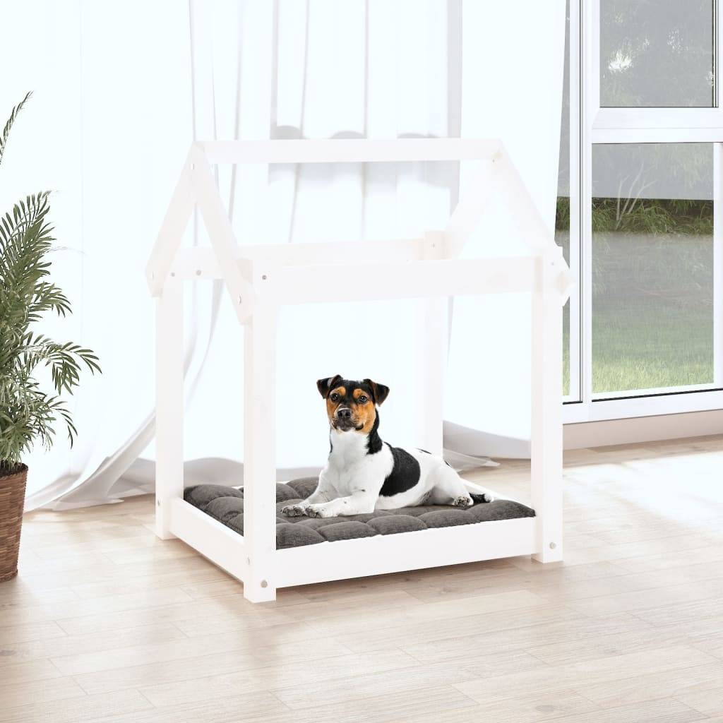 Vidaxl - Lit pour chien Blanc 61x50x70 cm Bois de pin solide vidaXL 822198 - Imagen 4