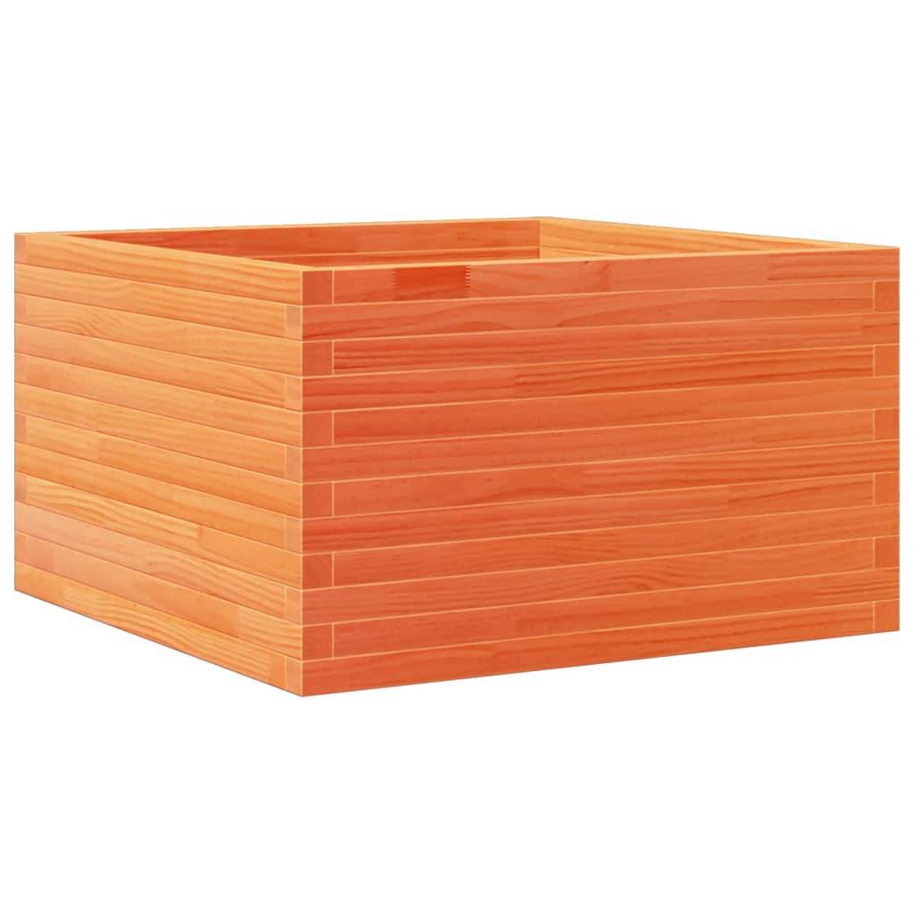 Maison Chic - Jardinière, Bac à fleurs, Pot de fleurs cire marron 80x80x45,5 cm bois de pin massif - Imagen 7