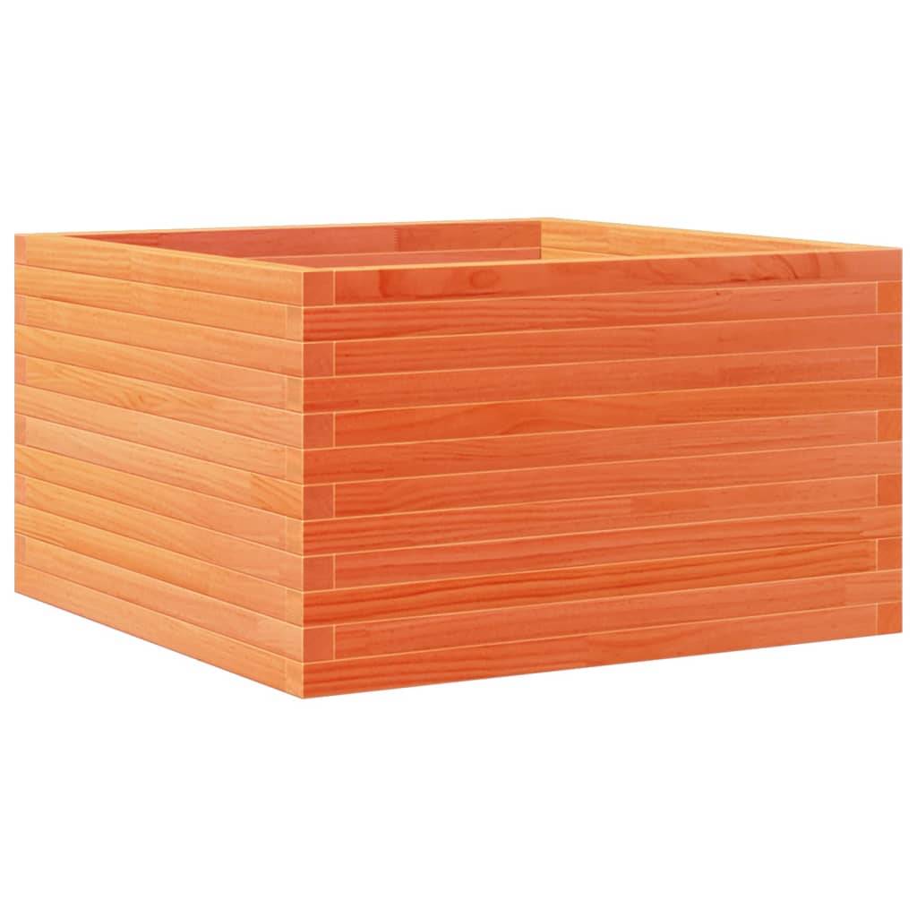 Maison Chic - Jardinière, Bac à fleurs, Pot de fleurs cire marron 80x80x45,5 cm bois de pin massif - Imagen 1