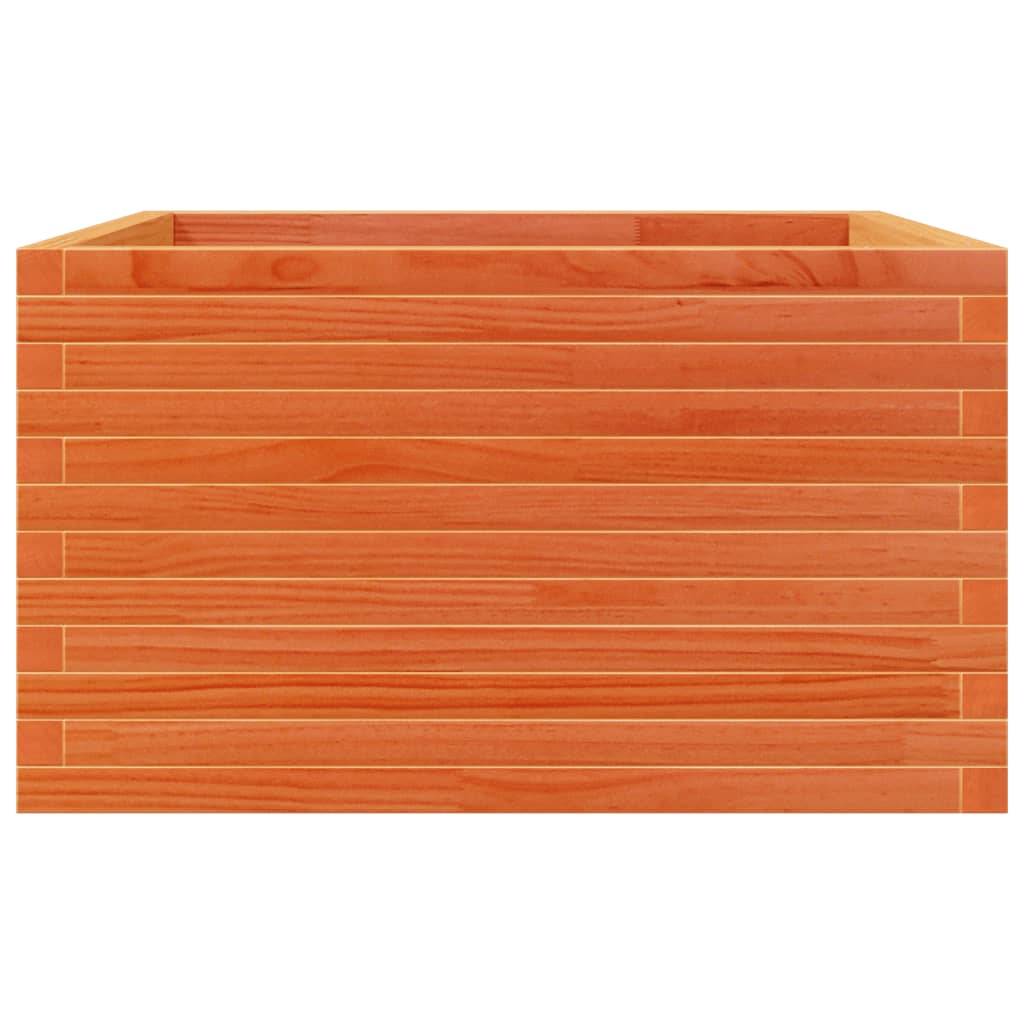 Maison Chic - Jardinière, Bac à fleurs, Pot de fleurs cire marron 80x80x45,5 cm bois de pin massif - Imagen 5