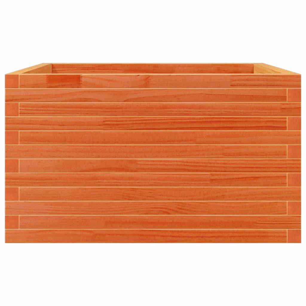 Maison Chic - Jardinière, Bac à fleurs, Pot de fleurs cire marron 80x80x45,5 cm bois de pin massif - Imagen 6