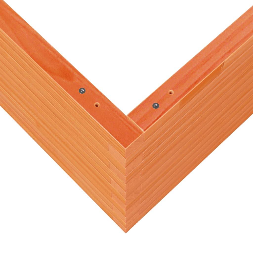 Maison Chic - Jardinière, Bac à fleurs, Pot de fleurs cire marron 80x80x45,5 cm bois de pin massif - Imagen 8