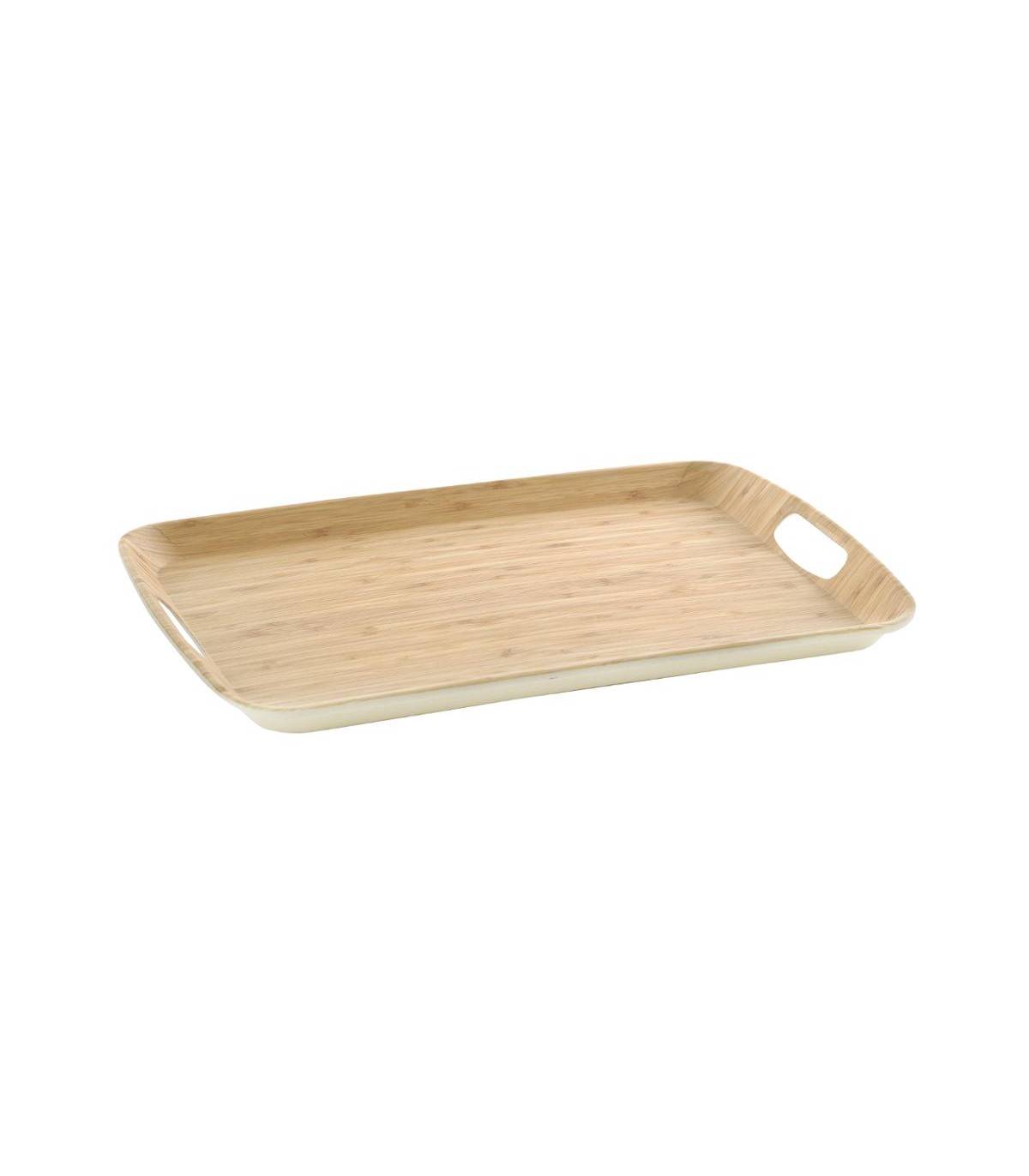Plateau de service en Mélamine et Bambou 38 x 26 cm - Imagen 1