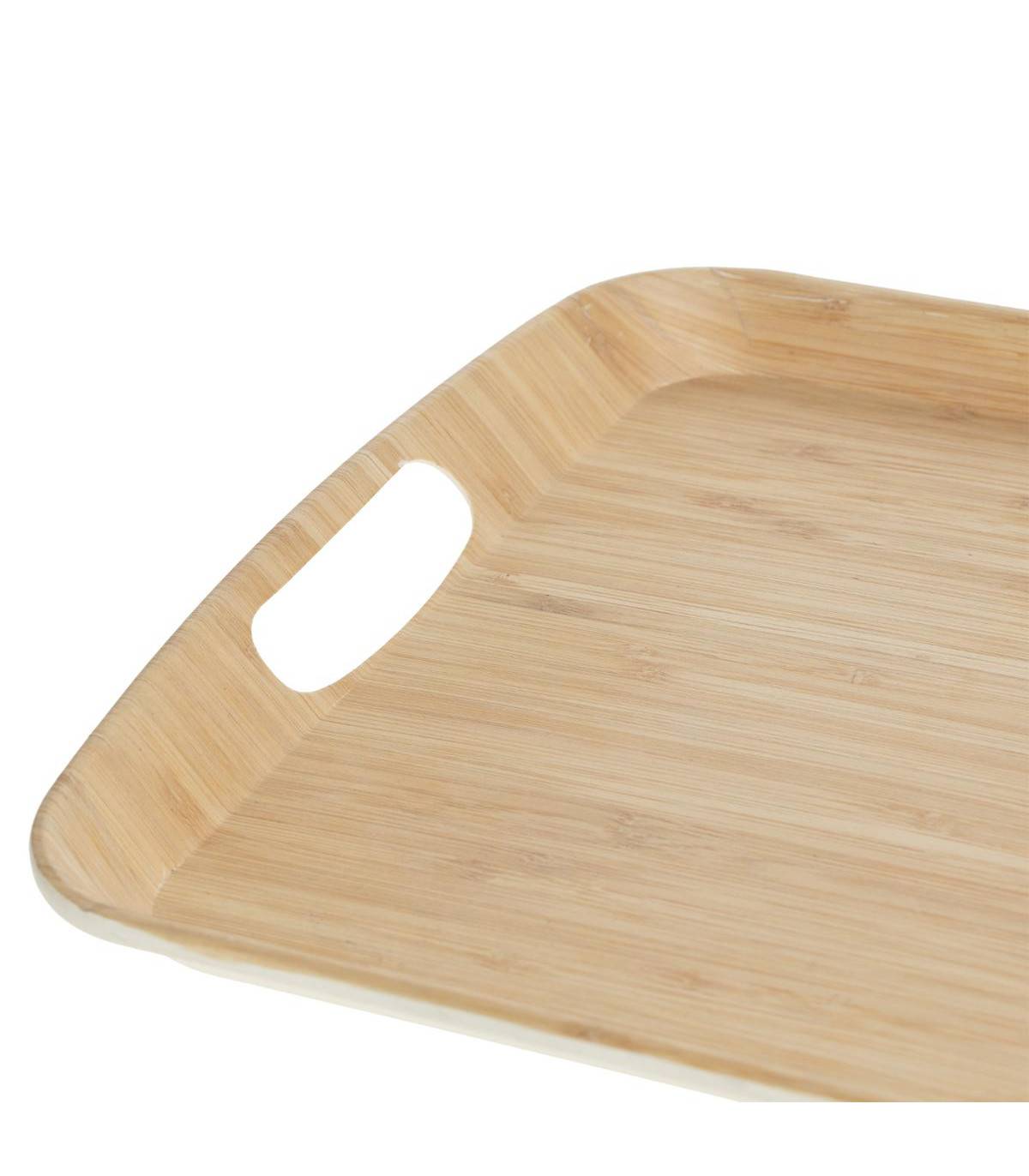 Plateau de service en Mélamine et Bambou 38 x 26 cm - Imagen 2