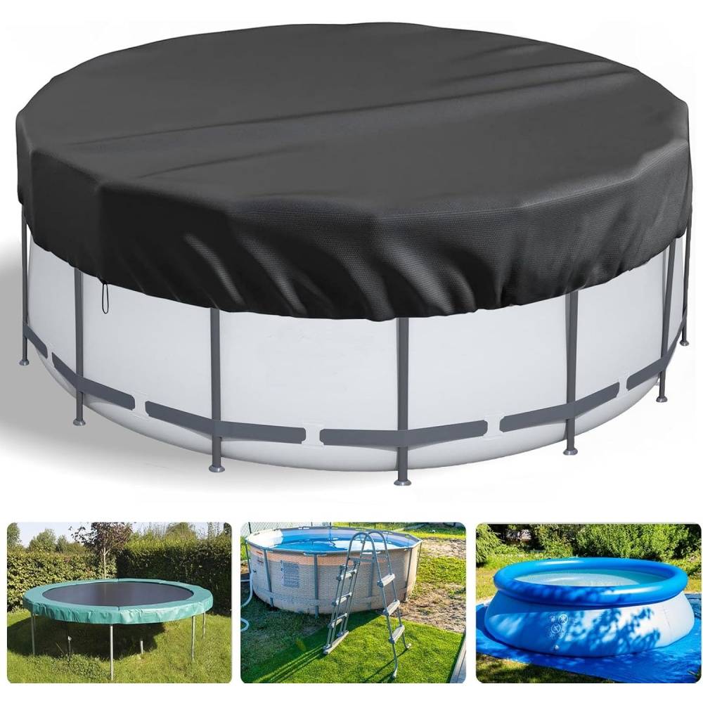 Uposao Housse De Protection Enrouleur Pour Bâche De Piscine - Oxford 210D, Fermeture Velcro, Cordon De Serrage, S/M/L (490x96 à 730x76 Cm