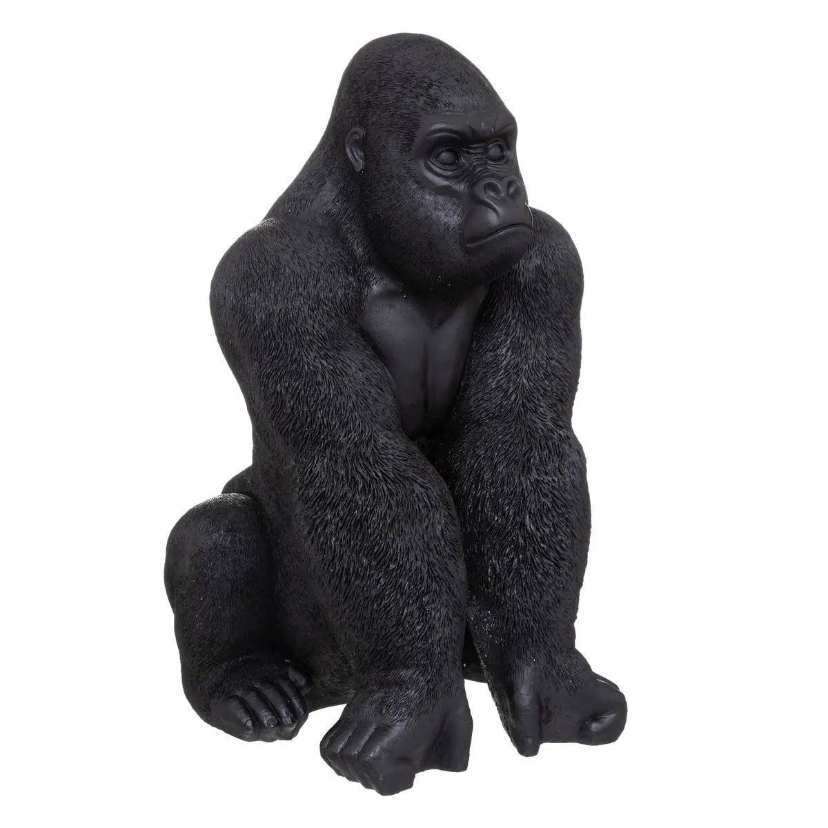 Statue Déco "Gorille en Résine" 67cm Noir - Image 1