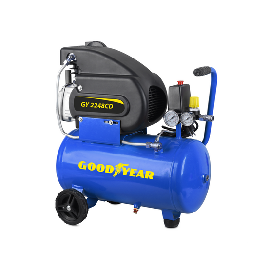 Compresseur d'air Silencieux 24 Litres 8 bar 2CV 1.5KW 115 PSI GOODYEAR - Imagen 1
