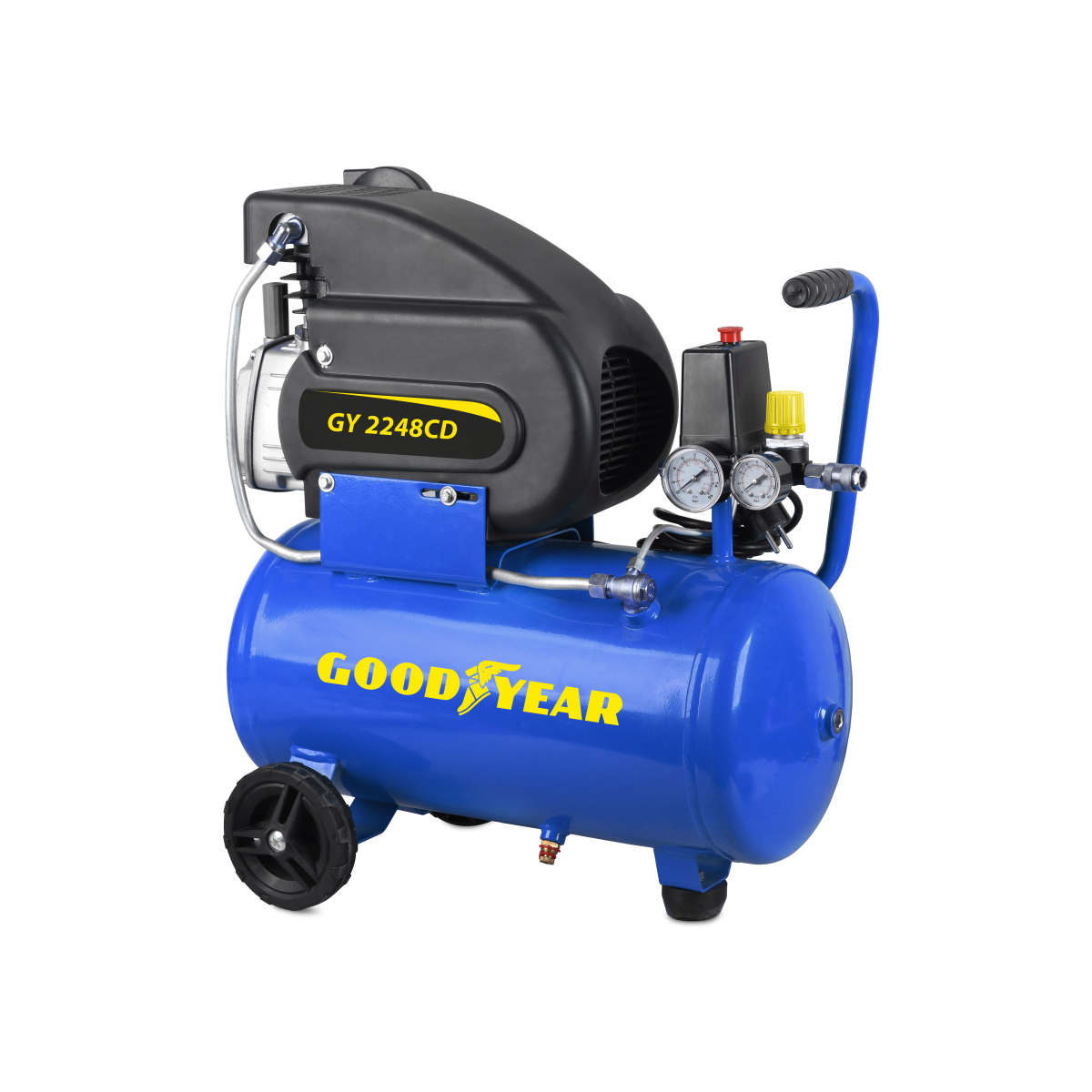 Compresseur d'air Silencieux 24 Litres 8 bar 2CV 1.5KW 115 PSI GOODYEAR - Imagen 1