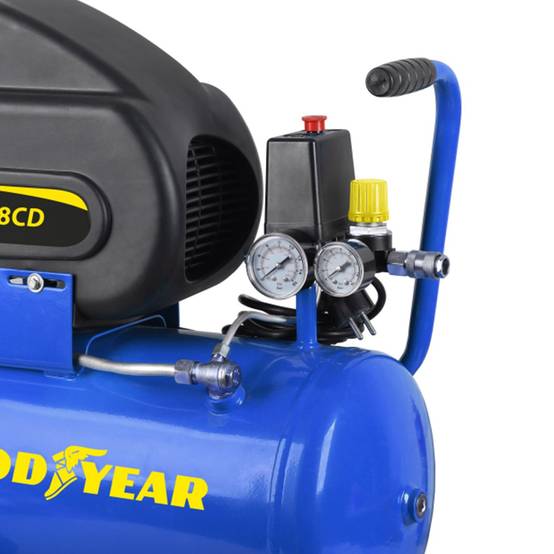 Compresseur d'air Silencieux 24 Litres 8 bar 2CV 1.5KW 115 PSI GOODYEAR - Imagen 6