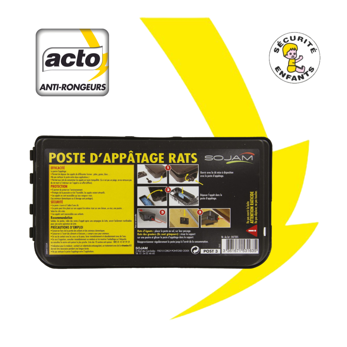 Kit Dératisation Pro : Raticide Canadien Caussade et Poste Sécurisé - Image 2