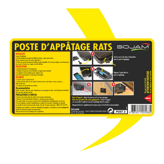Kit Dératisation Pro : Raticide Canadien Caussade et Poste Sécurisé - Image 3