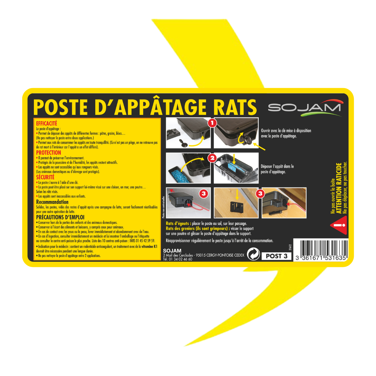 Kit Dératisation Pro : Raticide Canadien Caussade et Poste Sécurisé - Image 3