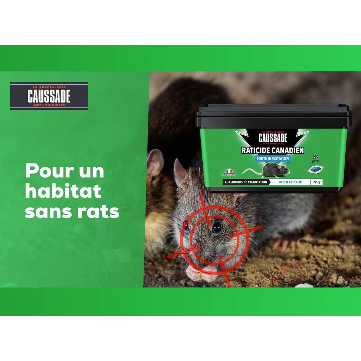 Kit Dératisation Pro : Raticide Canadien Caussade et Poste Sécurisé - Image 6