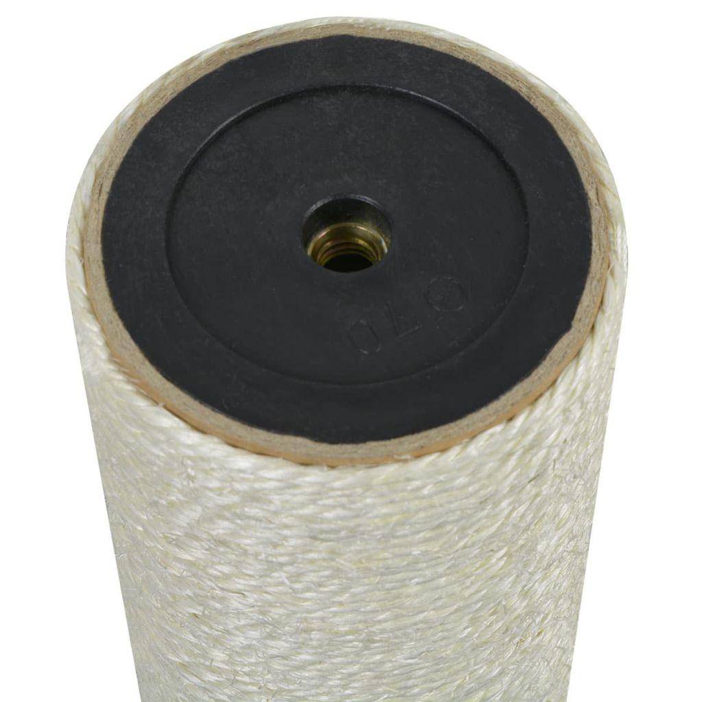 Helloshop26 - Arbre à chat griffoir grattoir niche jouet animaux peluché 8 x 55 cm 10 mm beige - Imagen 2