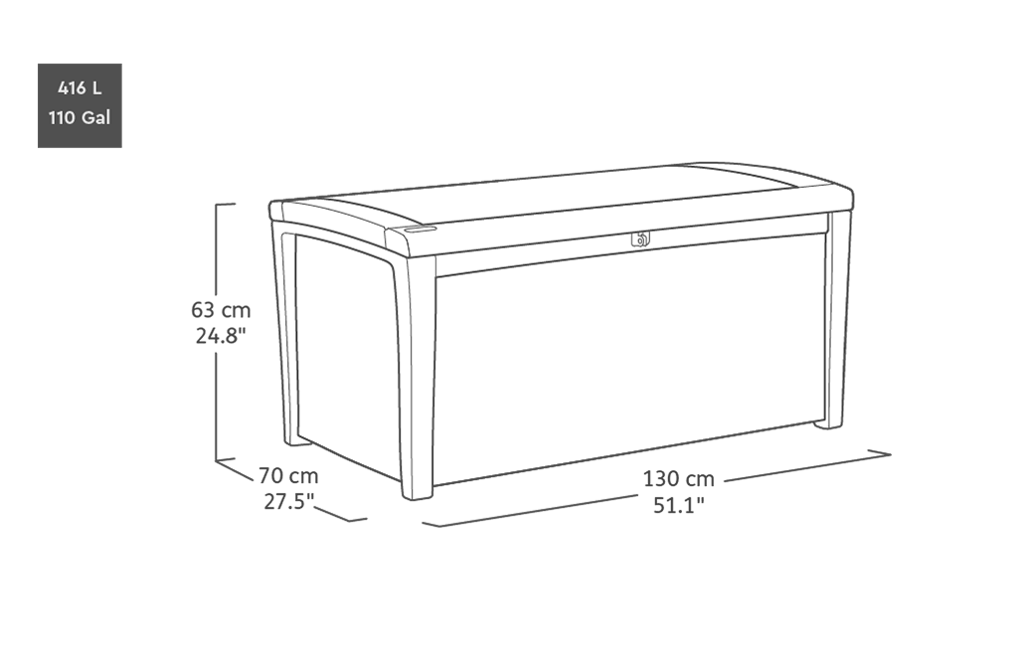 Keter - Coffre de rangement Bornéo - 416L - KETER - Image 4