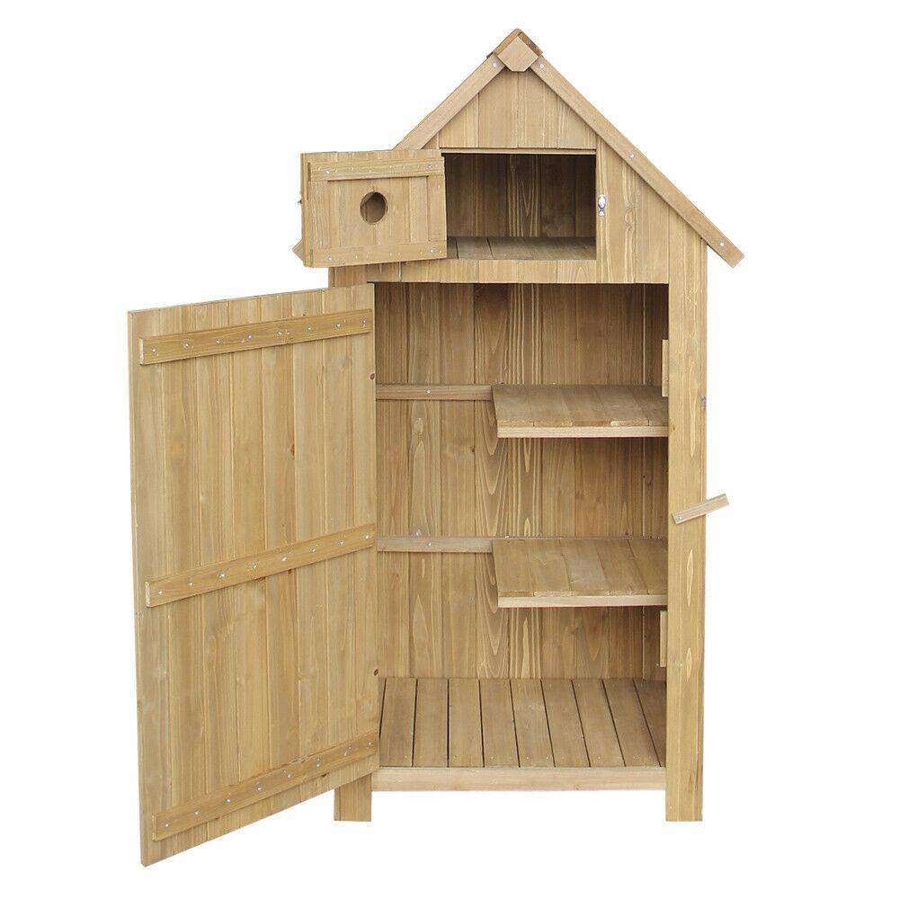 Helloshop26 - Abri de jardin étroite en bois de sapin avec toit bitume 142 cm - Imagen 2