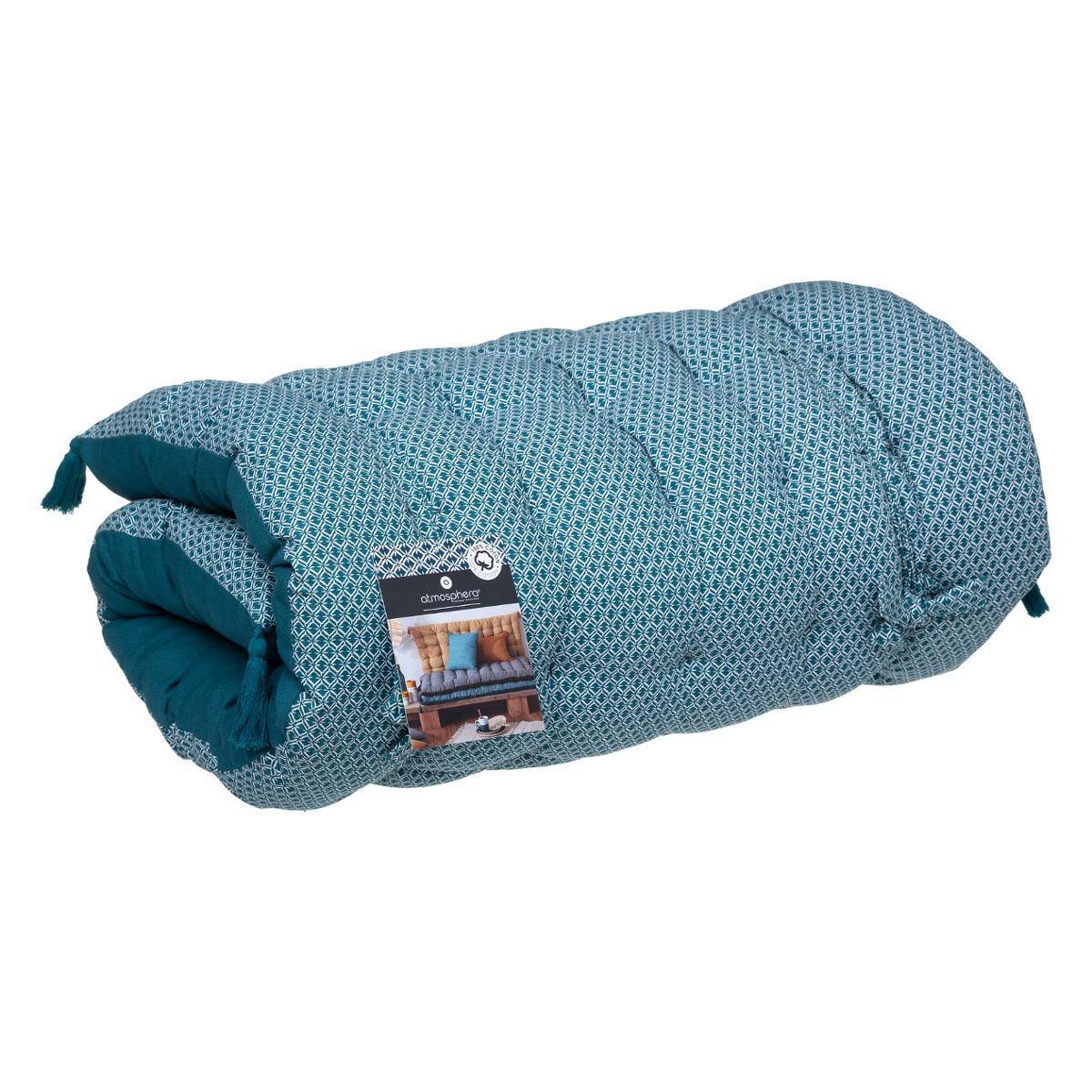Atmosphera - Matelas de sol "Otto" bleu canard 60x120cm - Atmosphera Créateur d'intérieur - Imagen 5