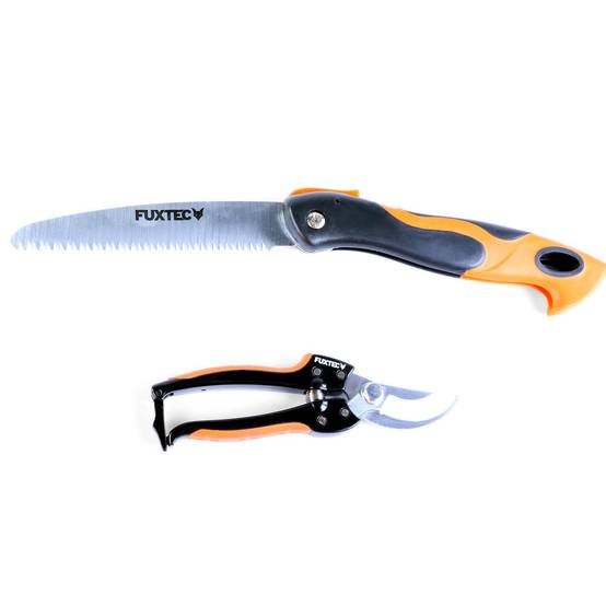 FUXTEC - Lot de 2 sécateurs - FUXTEC - FX-HGW2 - sécateur et couteau-scie - Image 1