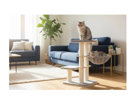 Arbre a chat avec hamacs et niche - Image 2