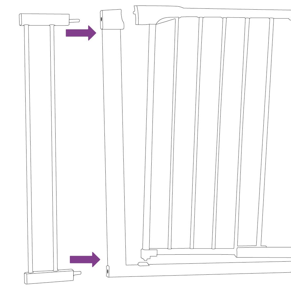 Facilitys - Rallonge pour barrière de sécurité escalier sans perçage pour enfant, bébé, chien - Imagen 5