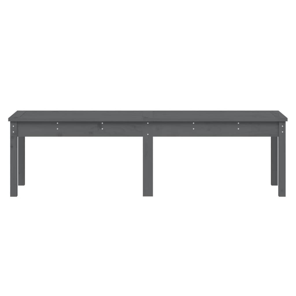 Helloshop26 - Banc de jardin meuble de patio d'extérieur terrasse à 2 places 159,5 x 44 x 45cm bois massif de pin gris - Imagen 2