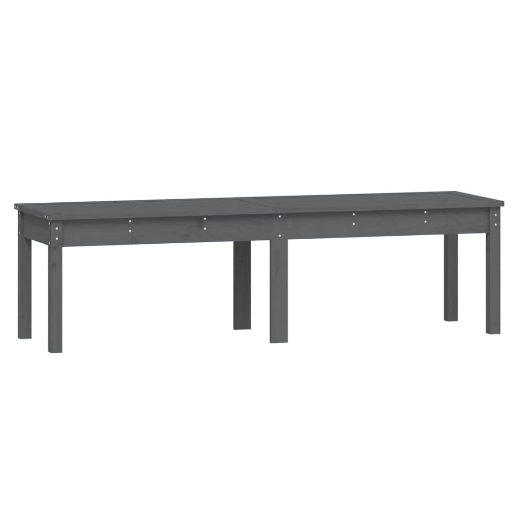 Helloshop26 - Banc de jardin meuble de patio d'extérieur terrasse à 2 places 159,5 x 44 x 45cm bois massif de pin gris - Imagen 1