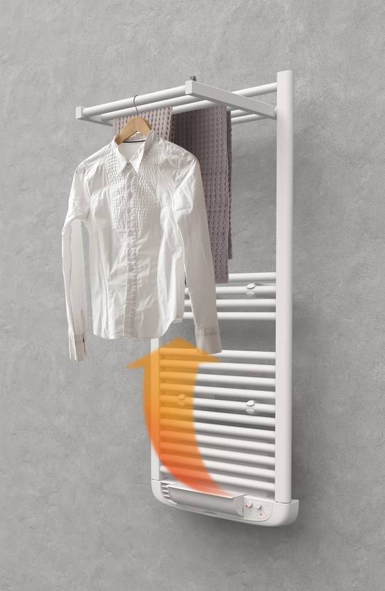 Deltacalor Sèche-serviettes électrique avec soufflerie Stendino 500 + 1000W - Image 2
