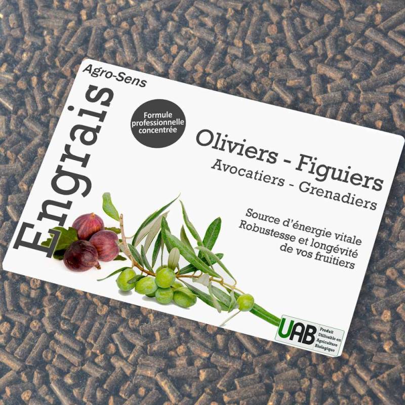 Engrais oliviers, figuiers et fruitiers mediterranéens - Agro Sens - Sac 15 kg - Image 2