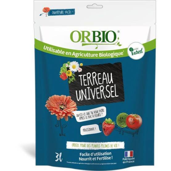 Terreau Universel - ORBIO - Bleu - 3 L - Image 1