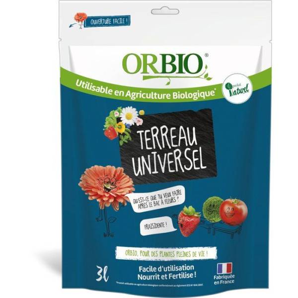 Terreau Universel - ORBIO - Bleu - 3 L - Image 1