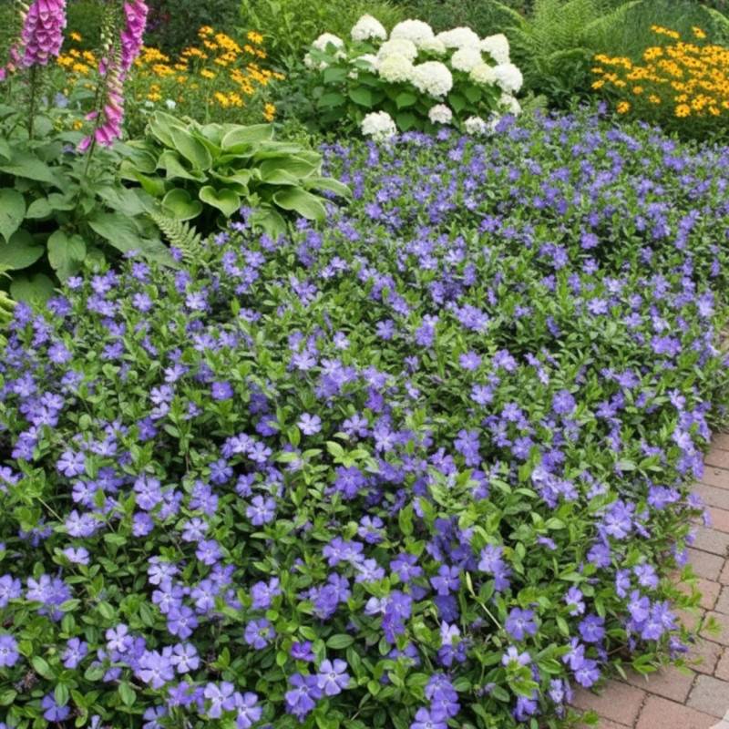 Pervenche La Grave à fleurs Bleue/ - feuillage Persistant - Lot de 5 godets