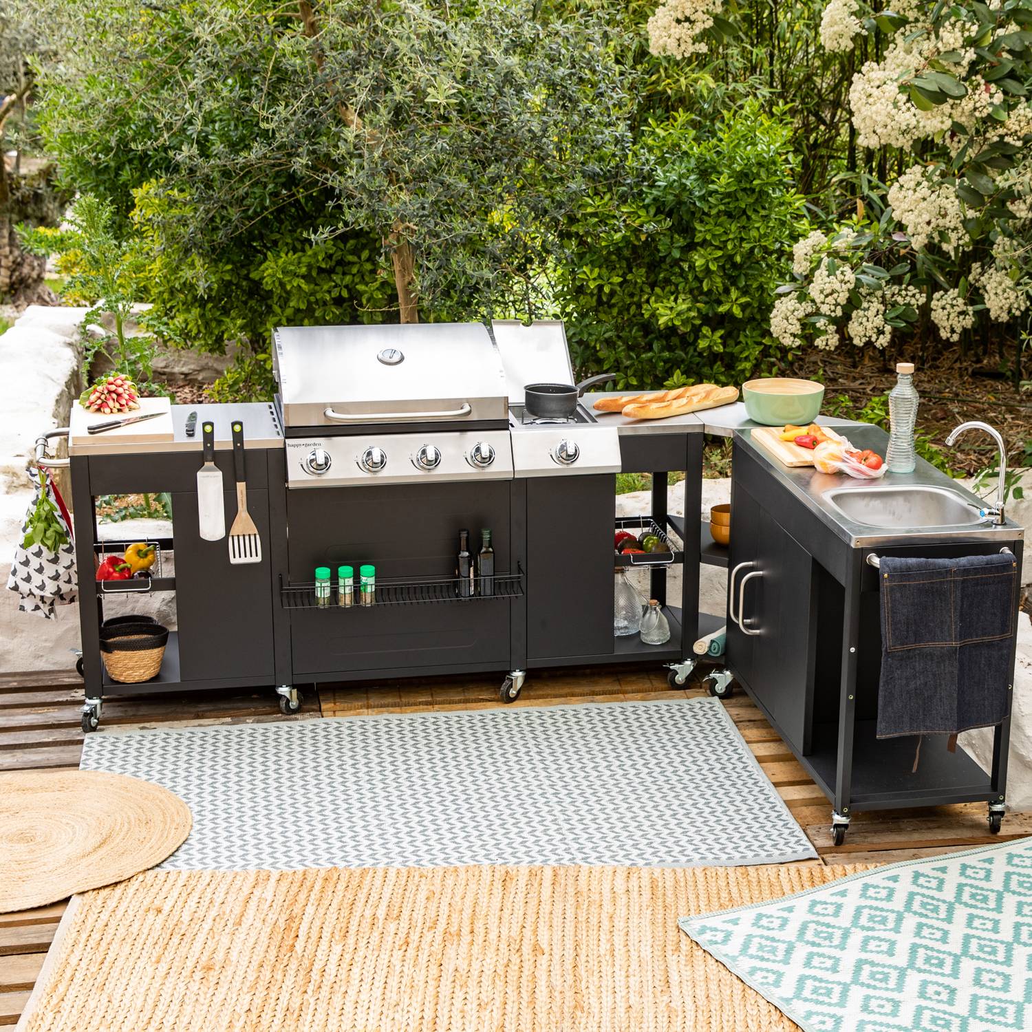 Happy Garden - Cuisine d'angle d'extérieur TEXAS - 4+1 brûleurs - HAPPY GARDEN - Imagen 10