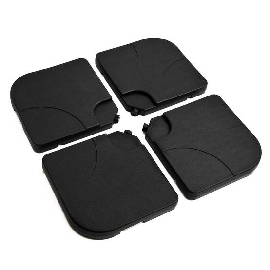 Lot 4 Dalles à Lester en Résine pour Parasol Déporté Remplissage Eau Sable Noir - ComfortXL Outdoor Living - Image 2