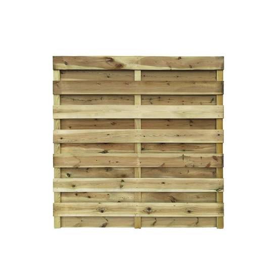 Panneau bois plein 180x180 cm – Sapin rouge – Clôture & brise-vue jardin - Image 1