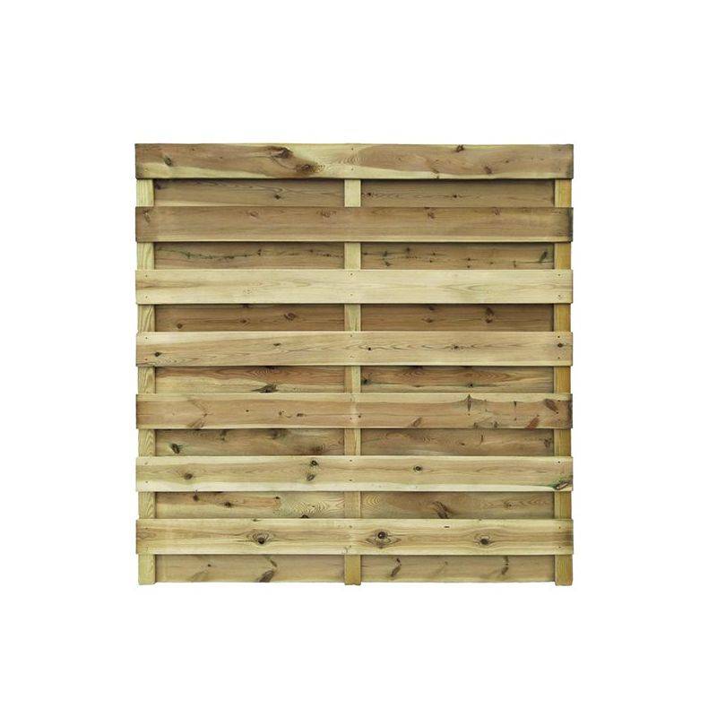 Panneau bois plein 180x180 cm – Sapin rouge – Clôture & brise-vue jardin - Image 1