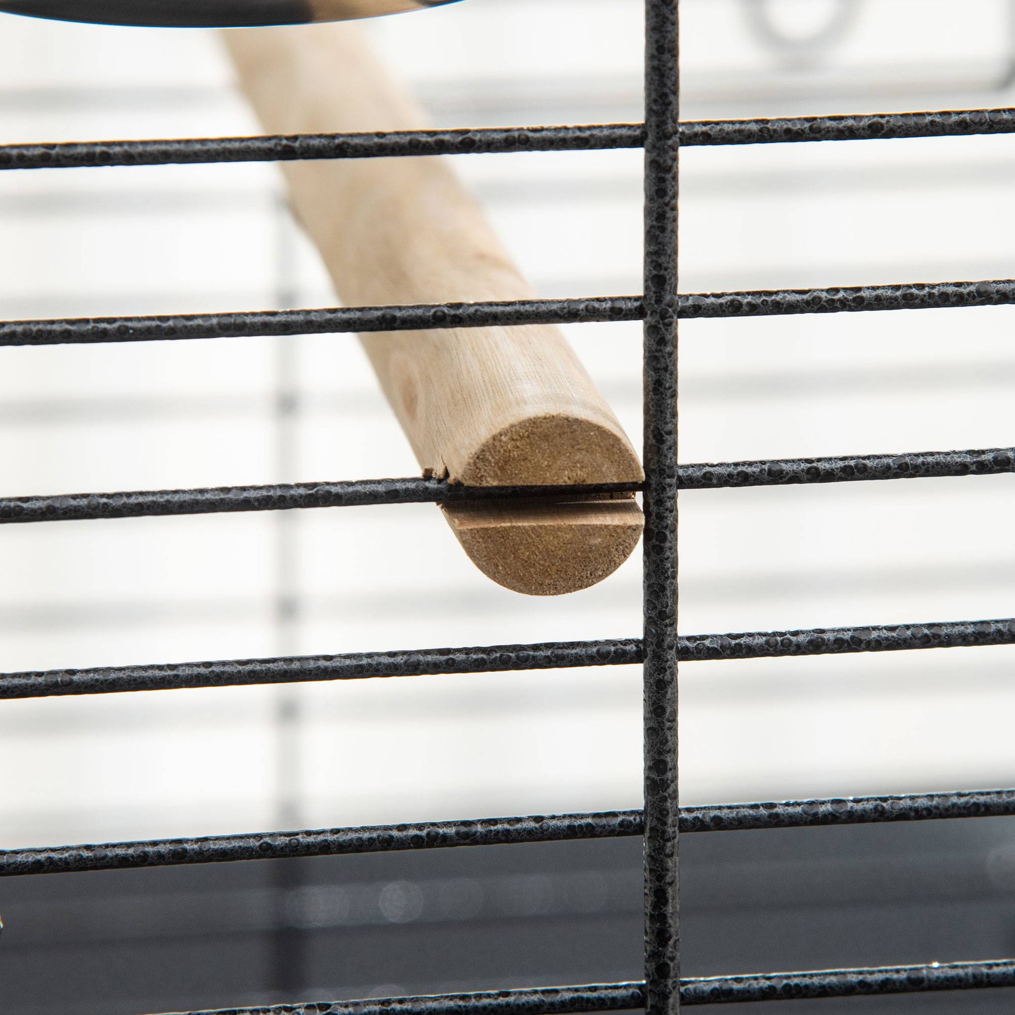 Cage à Perroquet Grise en Acier sur Roulettes avec Aire de Jeu Supérieure pour Cacatès 156 cm - ComfortXL Outdoor Living - Image 10