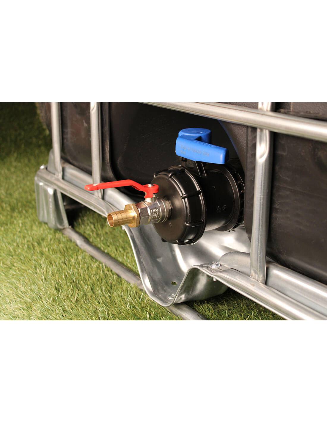 Raccord cuve S100X8 - Vanne laiton + Embout droit 19 mm - Imagen 2