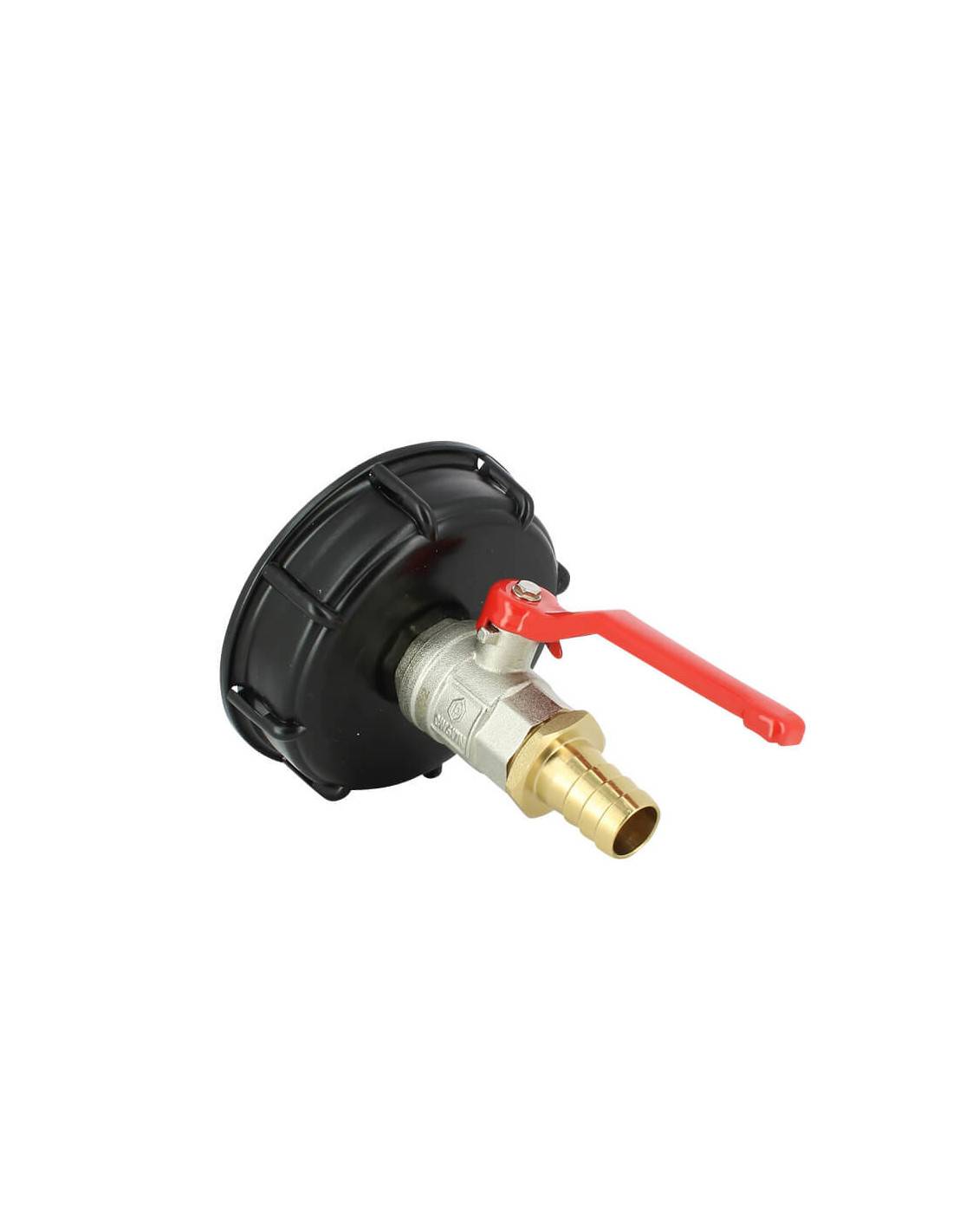 Raccord cuve S100X8 - Vanne laiton + Embout droit 19 mm - Imagen 3