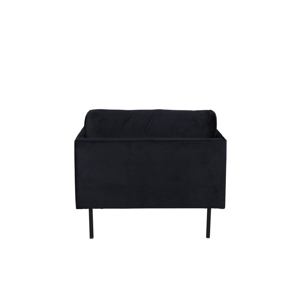 Paris Prix - Fauteuil en Velours "Zoom" 95cm Noir - Image 5