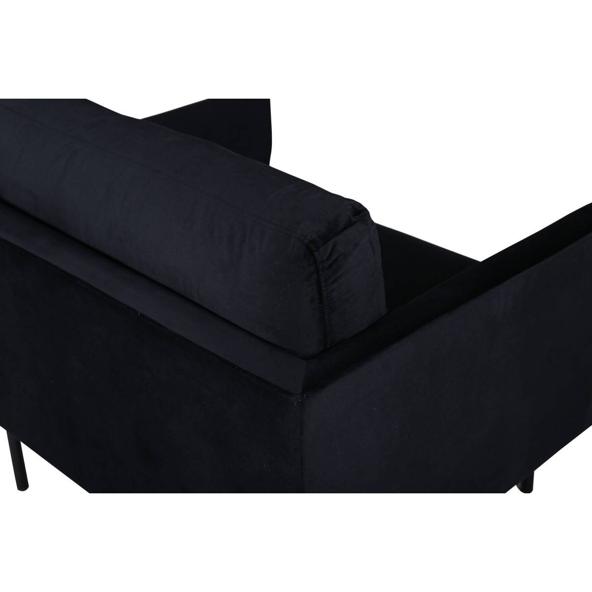 Paris Prix - Fauteuil en Velours "Zoom" 95cm Noir - Image 7