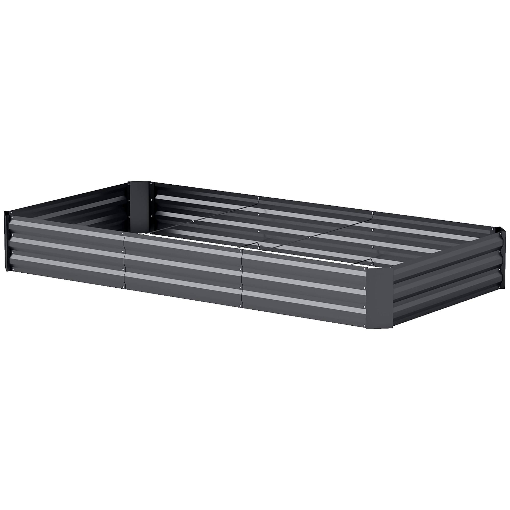 PANGIVO - Carré potager acier galvanisé gris foncé 240 x 120 x 30 cm - PANGIVO - Image 2