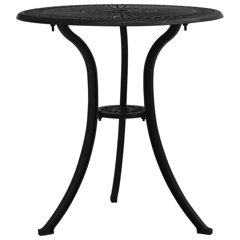 ComfortXL - Table Bistrot Ronde Aluminium Coulé Noir Motifs Rétro Jardin 62cm – ComfortXL Outdoor Living - Image 1