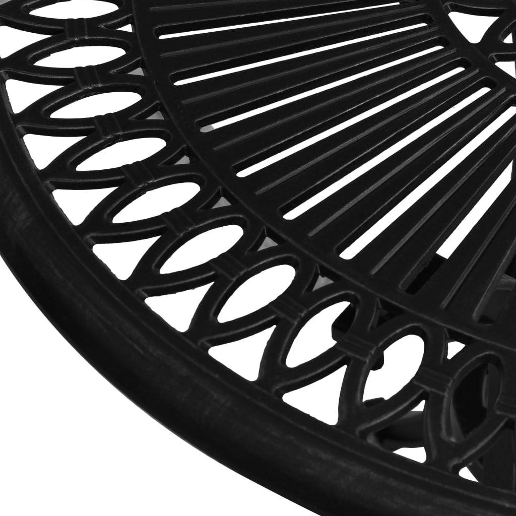 ComfortXL - Table Bistrot Ronde Aluminium Coulé Noir Motifs Rétro Jardin 62cm – ComfortXL Outdoor Living - Image 4