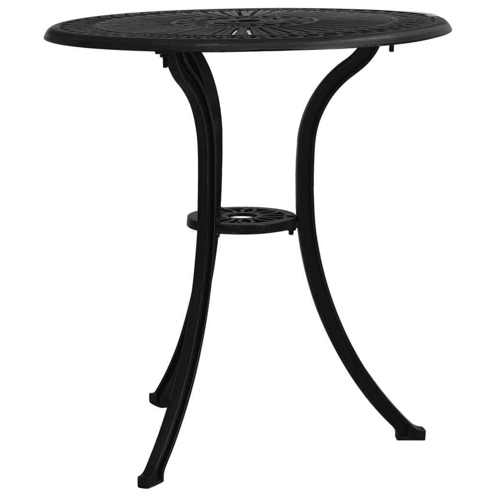 ComfortXL - Table Bistrot Ronde Aluminium Coulé Noir Motifs Rétro Jardin 62cm – ComfortXL Outdoor Living - Image 2