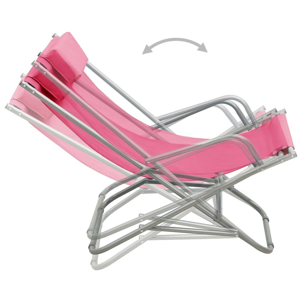 ComfortXL - Ensemble 2 Transats Bascule Pliables Rose – ComfortXL Outdoor Living - Image 5