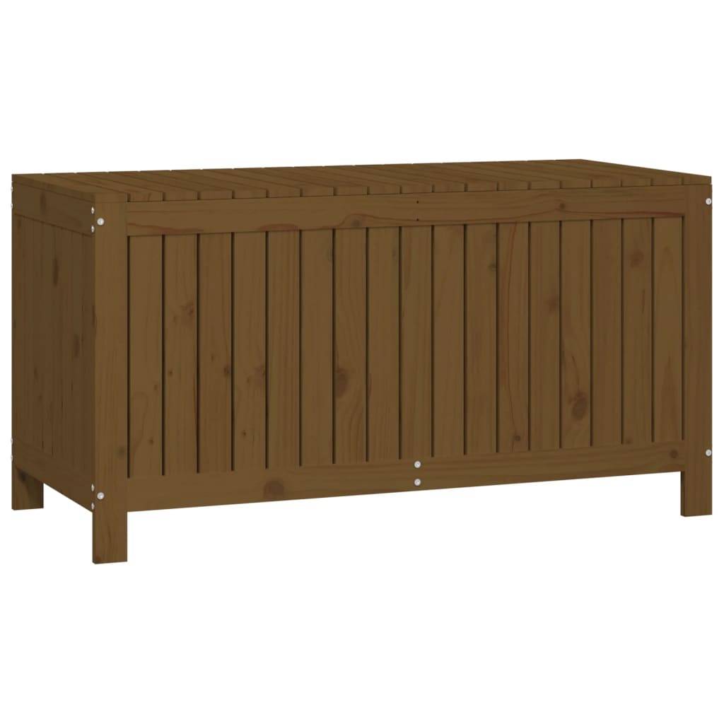 Helloshop26 - Coffre boîte meuble de jardin rangement 121 x 55 x 64 cm bois pin marron miel - Imagen 2