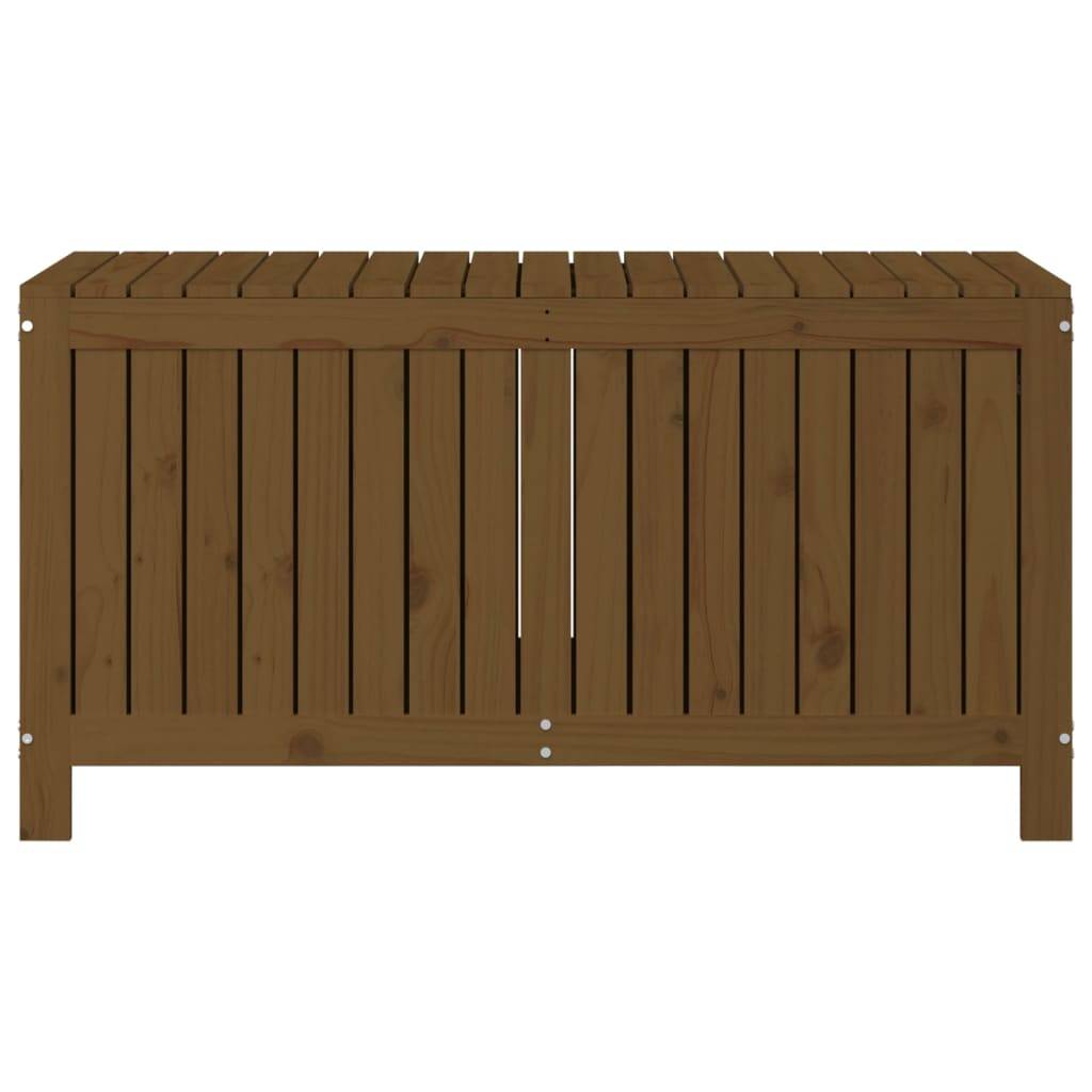 Helloshop26 - Coffre boîte meuble de jardin rangement 121 x 55 x 64 cm bois pin marron miel - Imagen 3