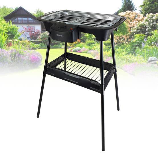 Barbecue électrique sur pieds - Triomph ETF1526 - 2000W - intérieur et extérieur - Image 1