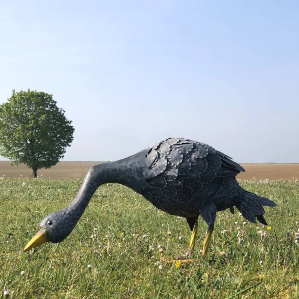 Chemin De Campagne - Statue canard de jardin en métal 32 x 20 x 64 cm Chemin de campagne - Imagen 3